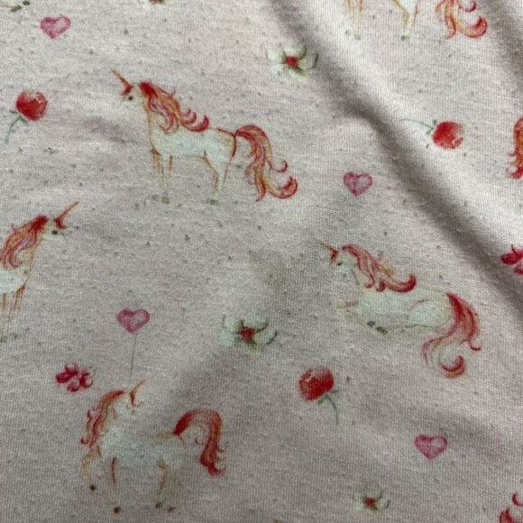 Posh Peanut Pink Unicorns and Flowers Short Sleeve Top Size 8 Years - Picture 3 of 5